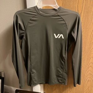 Olive green RVCA Sport jui jitsu rash gaurd